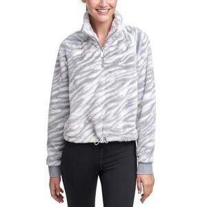 Calvin Klein Performance Animal-Print Half-Zip Top, White, XX-Large